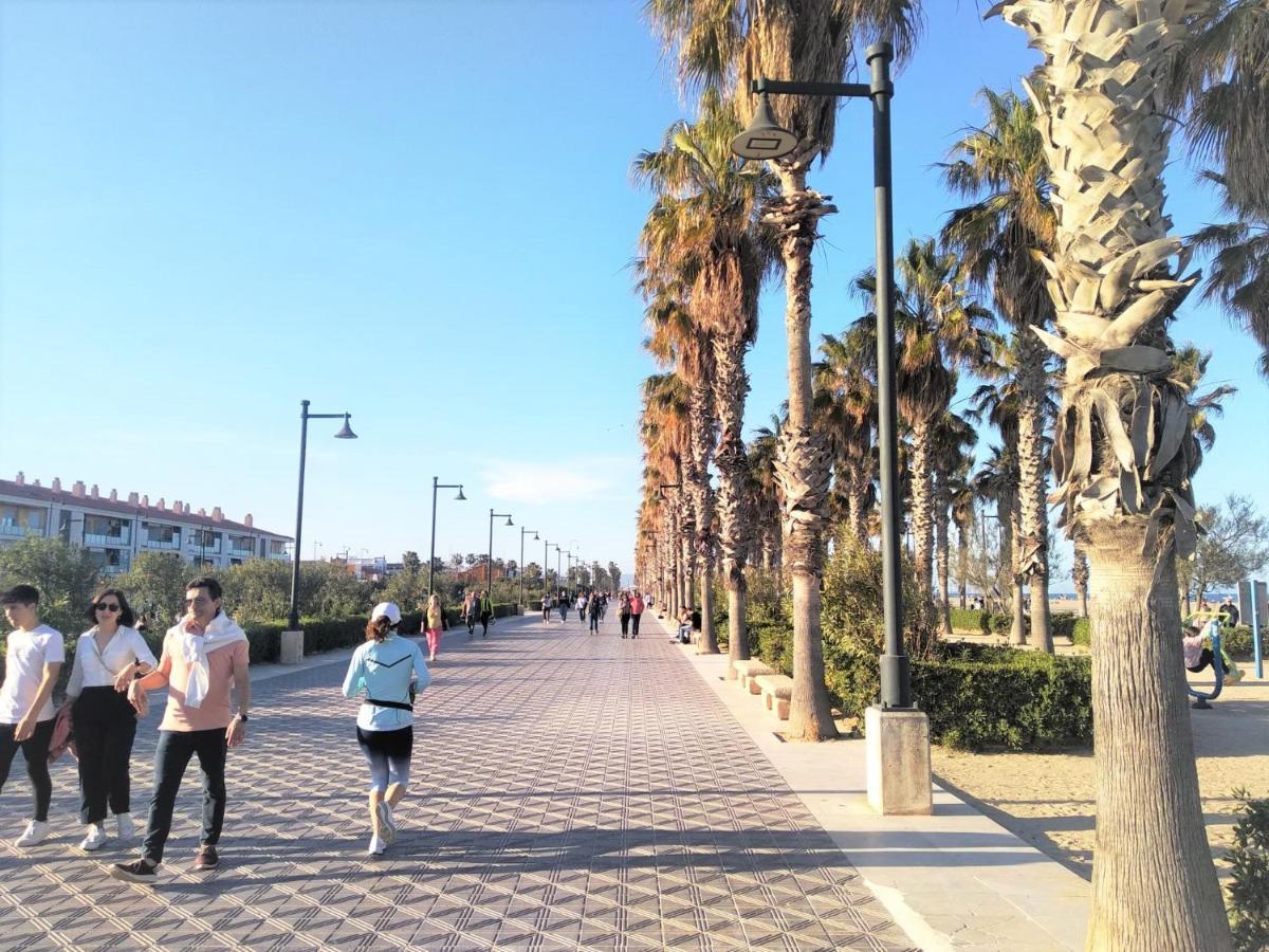 Acogedor Estudio A Metros De La Playa, Con Zonas Comunes Y Terraza 3B Valencia Exterior photo